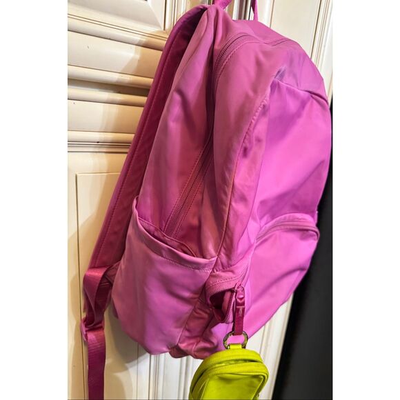 Lululemon Women's Bright Pink Green Pouch Everywhere Backpack - Picture 9 of 14